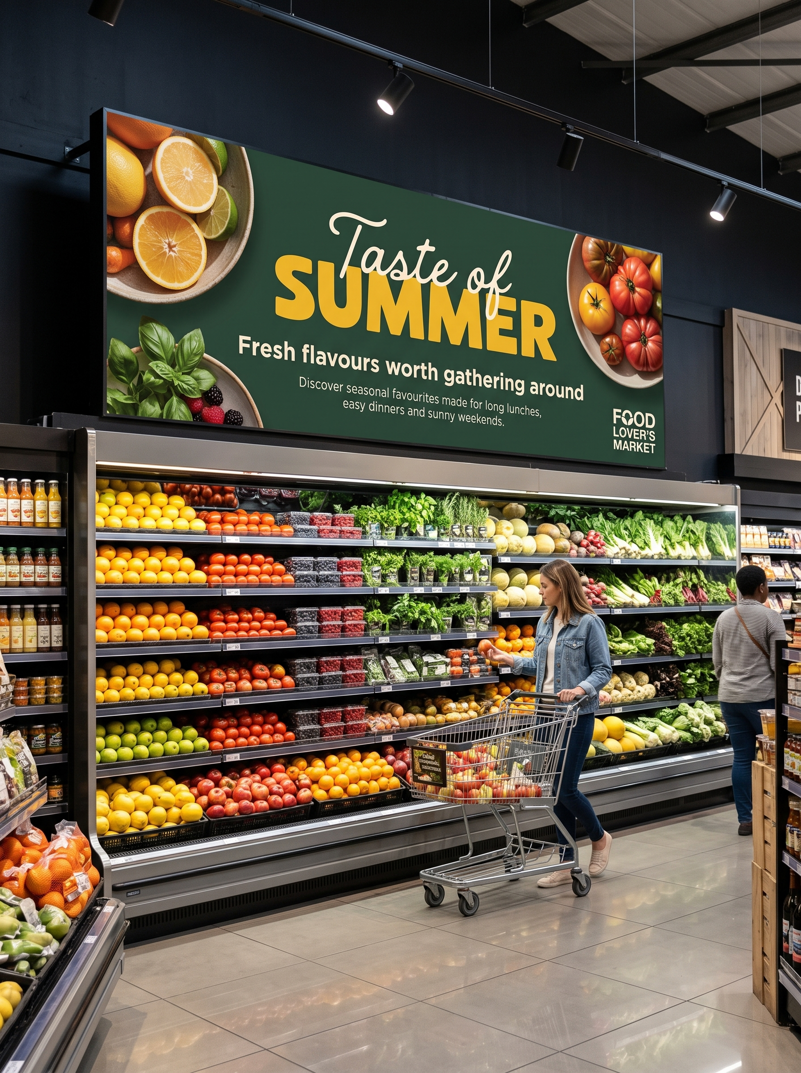 Taste of Summer supermarket produce department campaign