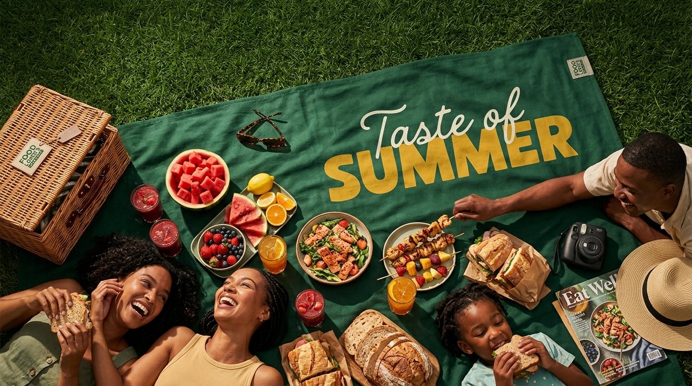 Art-directed Taste of Summer picnic campaign execution