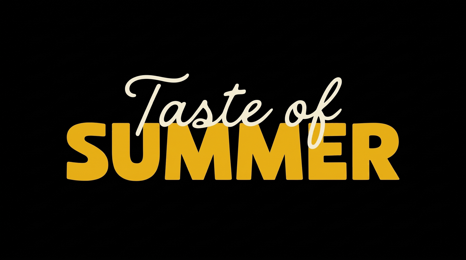 Taste of Summer campaign typography lock-up