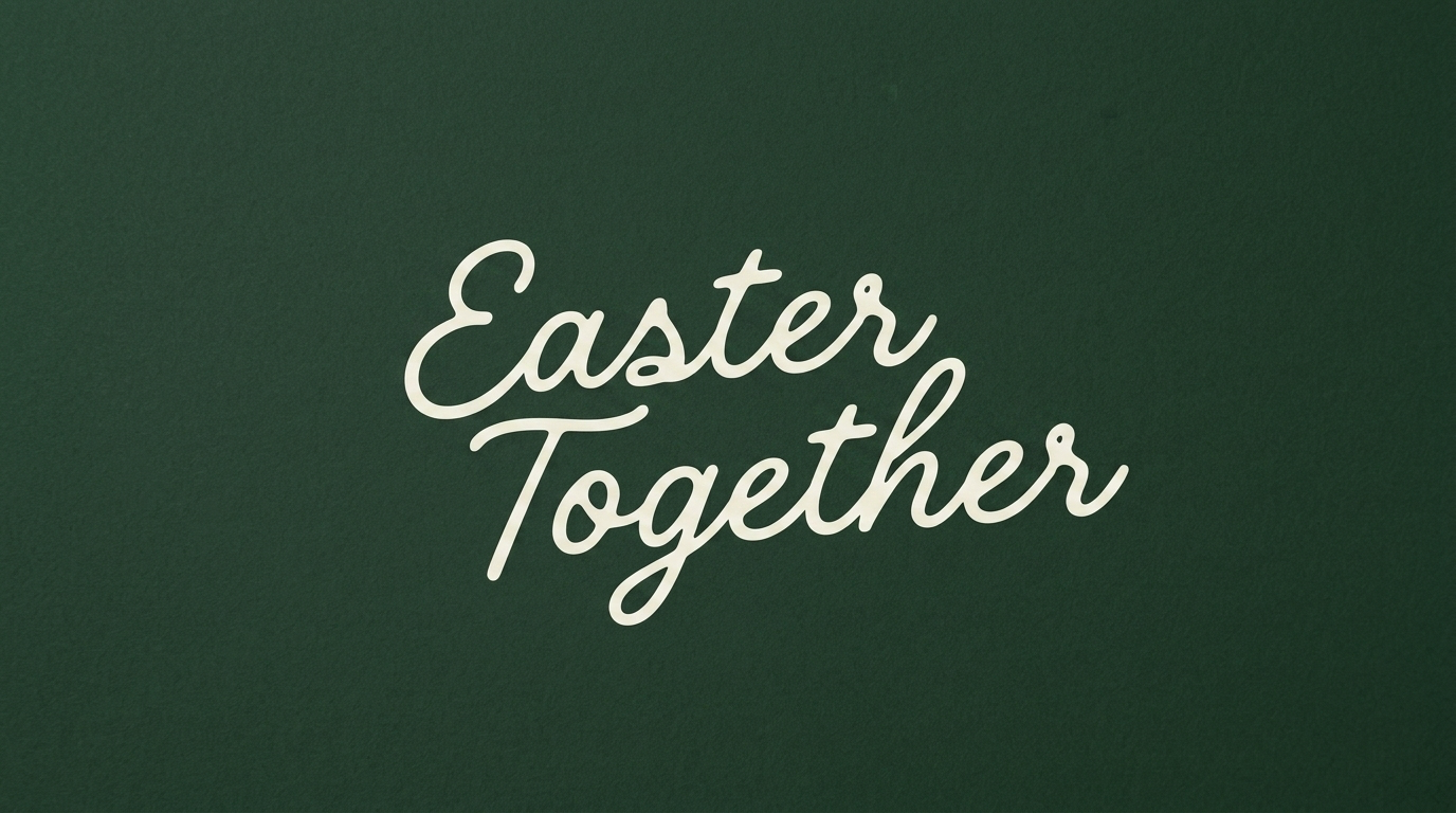 Easter Together seasonal campaign typography