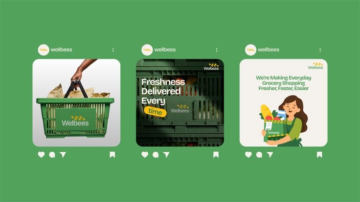 Fresh grocery social media campaign reference