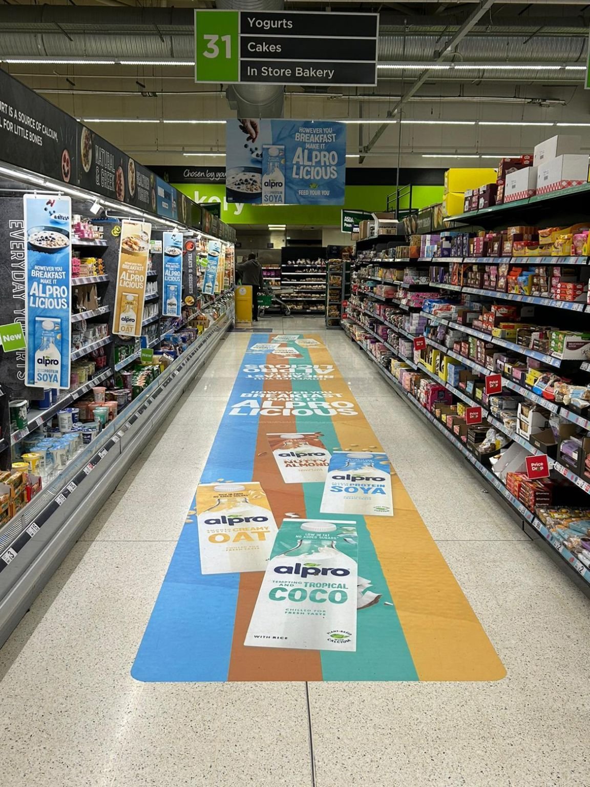 Supermarket aisle floor graphic reference