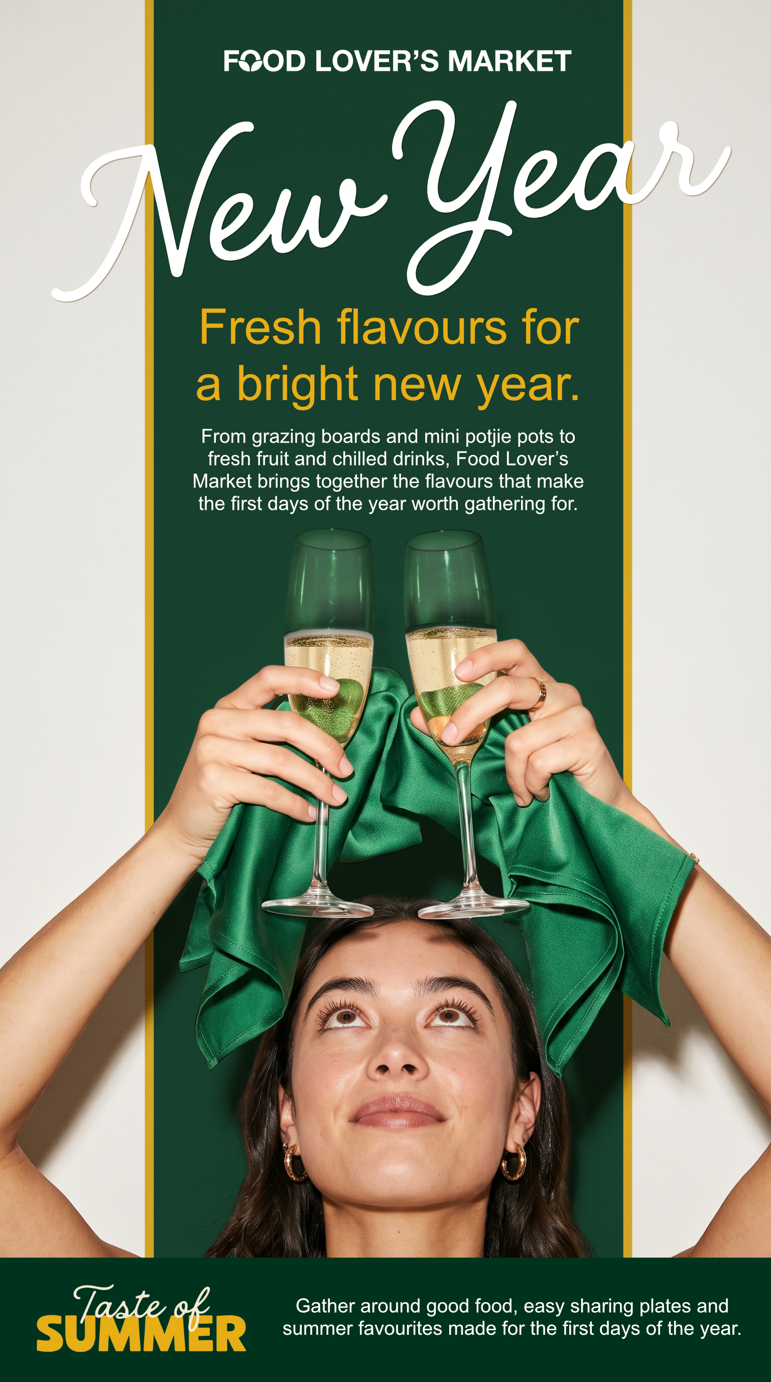 New Year Instagram Story introducing fresh flavours for a bright new year